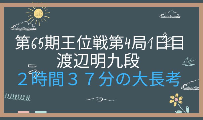 アイキャッチ画像 2024年度王位戦第4局1日目