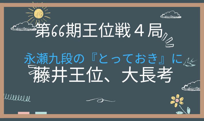 第66期王位戦第４局１日目　アイキャッチ画像