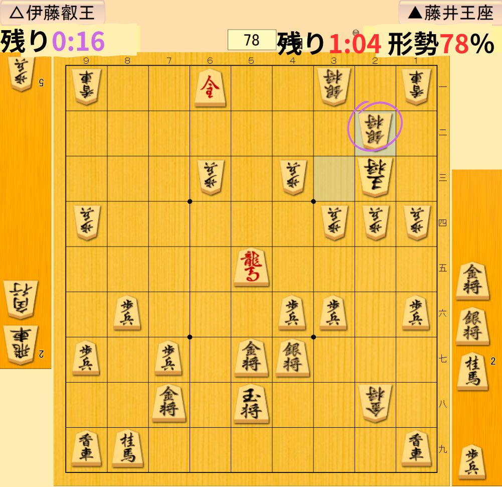 伊藤叡王の粘り