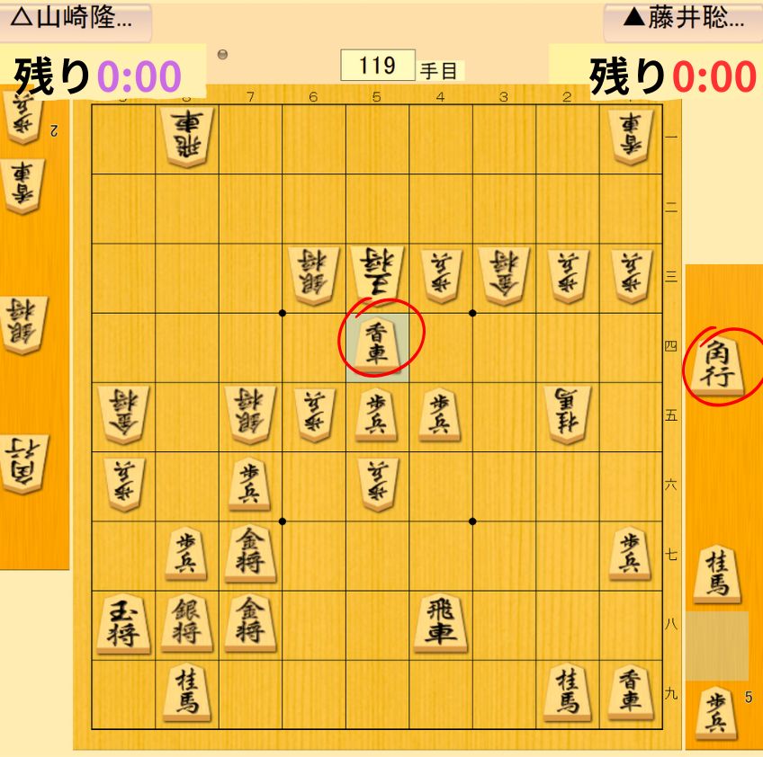 とどめの▲5四香車